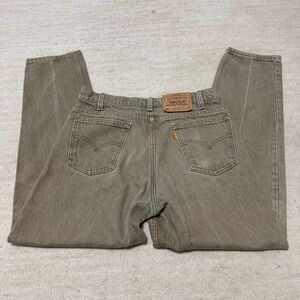 Vintage Levi’s 550 Orange Tab Jeans Relaxed Fit Tapered Leg Brown Men's 33x30